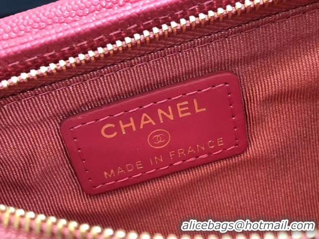 Luxurious Chanel Calfskin Chain Card packet & Gold-Tone Metal AP0990 pink