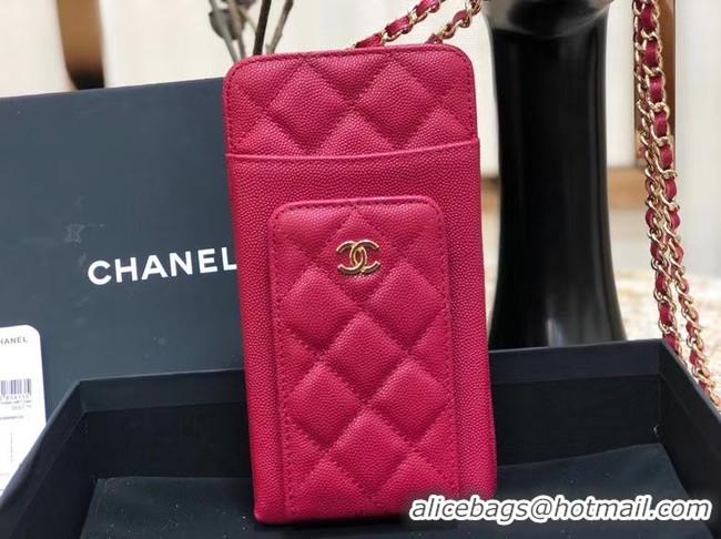 Top Design Chanel Calfskin Chain Card packet & Gold-Tone Metal AP0990 green