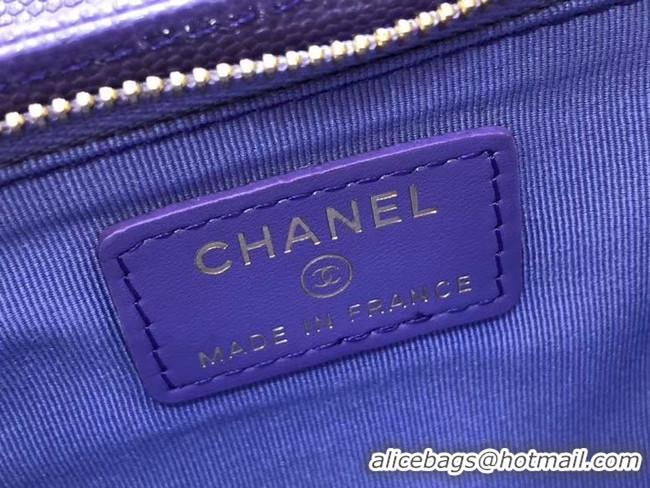 Cheap Price Chanel Calfskin Chain Card packet & Gold-Tone Metal AP0990 Lavender