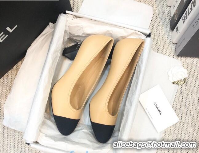 Good Quality Chanel Calfskin Crystal Heel 85mm Pumps 92230 Beige