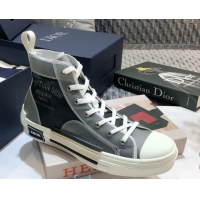 Unique Style Dior x Danile Arsham B23 High-top Sneakers in Grey Canvas 92607