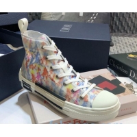 Grade Dior B23 High-top Sneakers in Multicolor Oblique Canvas 92610