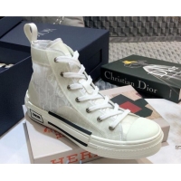 Purchase Dior B23 High-top Sneakers in White Oblique Canvas 92617