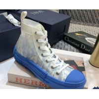 Grade Quality Dior B23 High-top Sneakers in Blue Oblique Canvas 92623