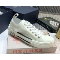 Sophisticated Dior B23 Low-top Sneakers in White Oblique Canvas 92641