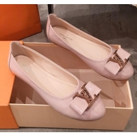 Best Product Louis Vuitton Patent Leather LV Bow Flat Ballerina 71429 Pink 2020