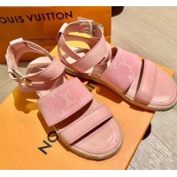 Charming Louis Vuitton Starboard Flat Espadrille Sandal 1A7RCN Pink 2020