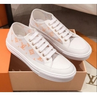 Elegant Louis Vuitton Stellar Sneakers in Orange Monogram Print Transparent Fabric 72205 2020 