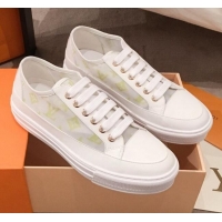 Good Looking Practical Louis Vuitton Stellar Sneakers in Green Monogram Print Transparent Fabric 72206 2020