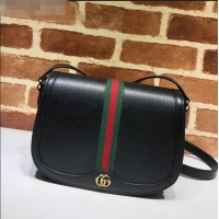 Grade Discount Gucci Ophidia Leather Small Shoulder Bag 601044 Black