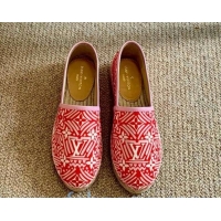 Charming Louis Vuitton Crafty Monogram Canvas Espadrilles 82817 Red/Pink 2020