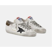 Chic Golden Goose GGDB Women's LAB Limited Edition Super-Star Sneakers With Double Tongue And Leopard-print Heel Tab GGB