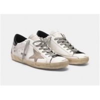 Discount Golden Goose GGDB Super-Star Sneakers With Black Heel Tab And Metal Stud Lettering GGBD32