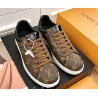 Sumptuous Louis Vuitton Luxembourg Sneakers in Brown Monogram Canvas 83143