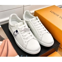 Charming Louis Vuitton Luxembourg LV Stripes Sneakers White/Grey 83145