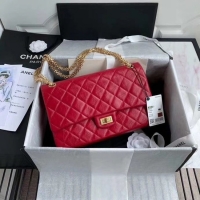 Luxury Cheap Chanel 2.55 Calfskin Flap Bag A37587 red