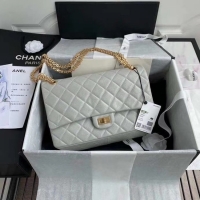 Good Product Chanel 2.55 Calfskin Flap Bag A37587 light grey