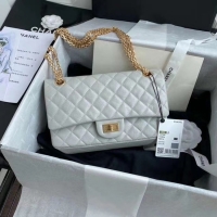 Promotional Chanel 2.55 Calfskin Flap Bag A37586 light grey