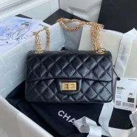 New Design Chanel 2.55 Calfskin Flap Bag A37586 black