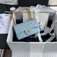 Promotional Chanel 2.55 Calfskin Flap Bag A37586 sky blue