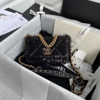 Traditional Discount Chanel 19 Chain Wallet WOC AP0957 black