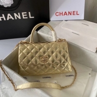 Buy Discount Chanel Small Flap Bag with Top Handle 92990 GOLD