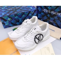 Grade Quality Louis Vuitton Men's LV Trail Sneakers in Logo Printed Silky Calfskin 92743 2020