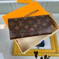 New Discount Louis Vuitton Monogram Canvas Emilie Wallet M60136 Red