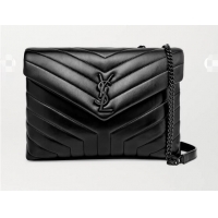 Top Grade SAINT LAURENT Loulou Medium Quilted Leather Shoulder Bag 74559 black