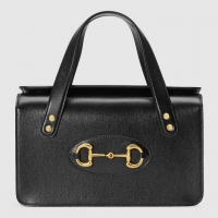 Inexpensive Gucci Horsebit 1955 small top handle bag 627323 black