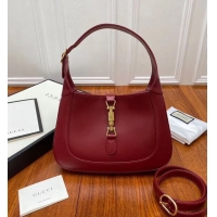 Shop Duplicate Gucci Jackie 1961 small hobo bag 636709 Red