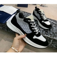 Top Grade Dior B25 Runner Sneakers in Black Oblique Canvas and Suede 20254