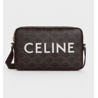 Buy Discount Celine MINI FOLCO BAG IN TRIOMPHE CANVAS CL9450 black