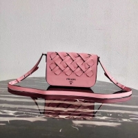 Super Quality Prada Leather Prada Tress Shoulder Bag 1BD246 pink