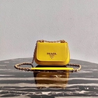 Low Cost Prada Saffiano leather shoulder bag 2BD275 yellow