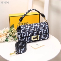 Stylish FENDI fabric bag 8BR600 black