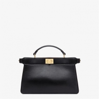 Best Quality Fendi PEEKABOO ISEEU EAST-WEST Black leather bag 8BN323