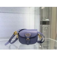 Low Price SMALL DIOR BOBBY BAG Gray Box Calfskin Gray Box Calfskin M9317 blue