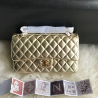 Big Discount CHANEL Classic Handbag Lambskin 1112 GOLD