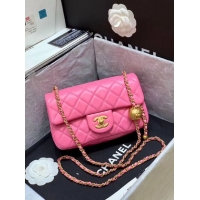 Promotional Cheapest Chanel MINI Flap Bag Original Sheepskin Leather AS1787 Pink