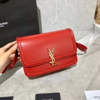 Affordable Price SOLFERINO MEDIUM SATCHEL IN BOX SAINT LAURENT LEATHER Y63435 RED