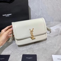 Good Product SOLFERINO MEDIUM SATCHEL IN BOX SAINT LAURENT LEATHER Y63435 white