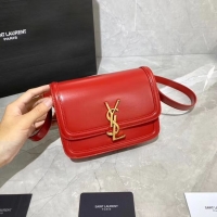 Traditional Discount SOLFERINO SMALL SATCHEL IN BOX SAINT LAURENT LEATHER 63430 red