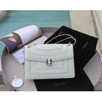 AAAAA Bvlgari Serpenti Forever leather small crossbody bag 20291 white