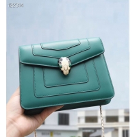 Affordable Price Bvlgari Serpenti Forever leather small crossbody bag 20291 Emerald