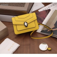 Reasonable Price Bvlgari Serpenti Forever leather small crossbody bag 20287 yellow