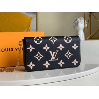 Discount Louis Vuitton Original POCHETTE FELICIE Chain Bag M69977 black