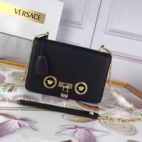 Free Shipping Discount Versace Calfskin Leather Shoulder Bag VS199 Black