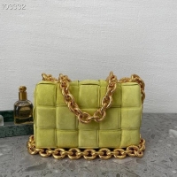 Original Cheap Bottega Veneta PADDED CASSETTE Velvet BAG 591971 Lemon