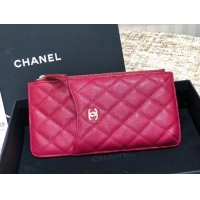 Lowest Cost Chanel Calfskin Leather Card packet & Gold-Tone Metal A81598 rose